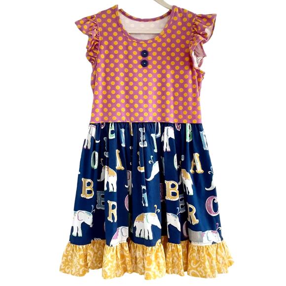 Eleanor Rose E is for Elephant Rhonda Twirl Dress Girls 8-10 Circus Alphabet - Picture 1 of 8